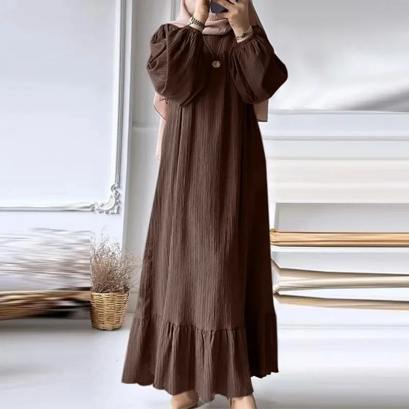 Fashionable Long Sleeve Muslim Women's Dress
