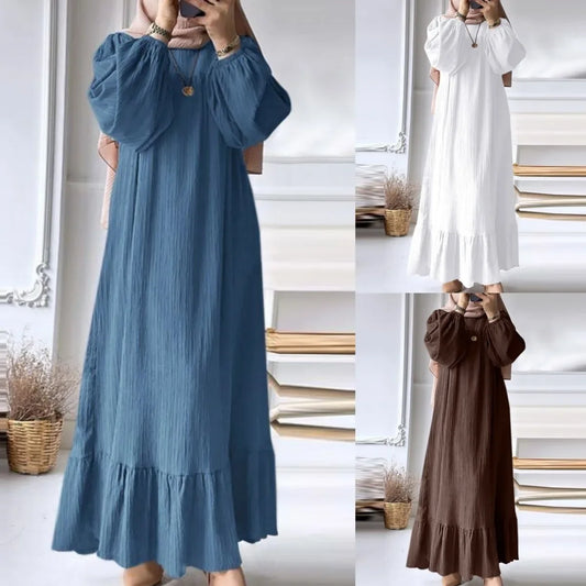 Fashionable Long Sleeve Muslim Women's Dress