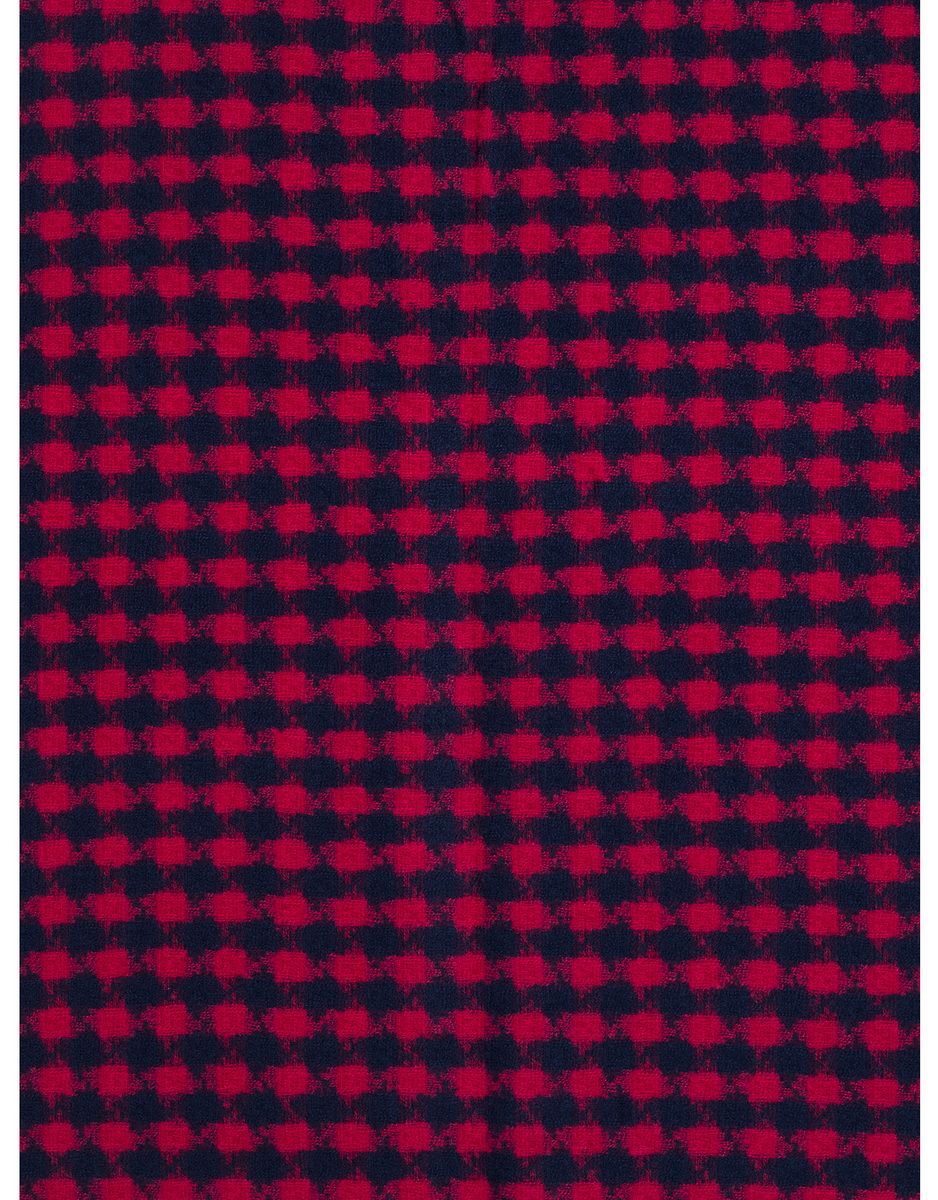 Red with Checkered Pattern, Autumn/Winter Scarf