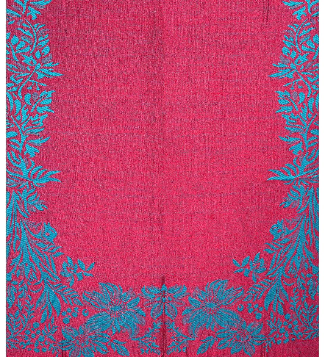 Pashmina feel, Teal, with Red base Scarf