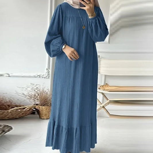 Fashionable Long Sleeve Muslim Women's Dress